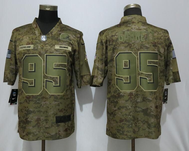 Men Cleveland Browns #95 Garrett Nike Camo Salute to Service Limited NFL Jerseys->cleveland browns->NFL Jersey